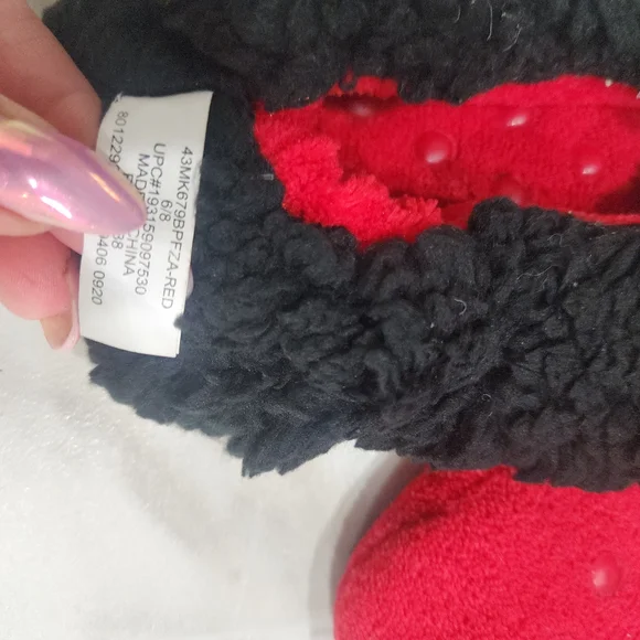 Disney Red Mickey Mouse Kids Slippers - Picture 3 of 10